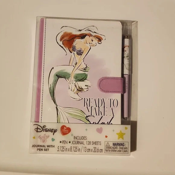 Disney Little Mermaid Plush, Journal and Waterbottle - Picture 3 of 7